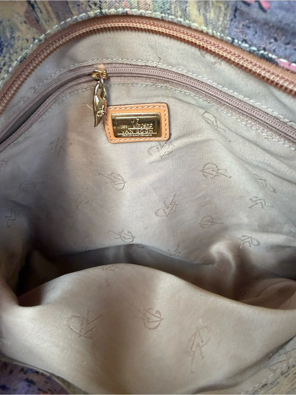 Vincent Van Gogh Multicolor Tote Paris Amsterdam Purse